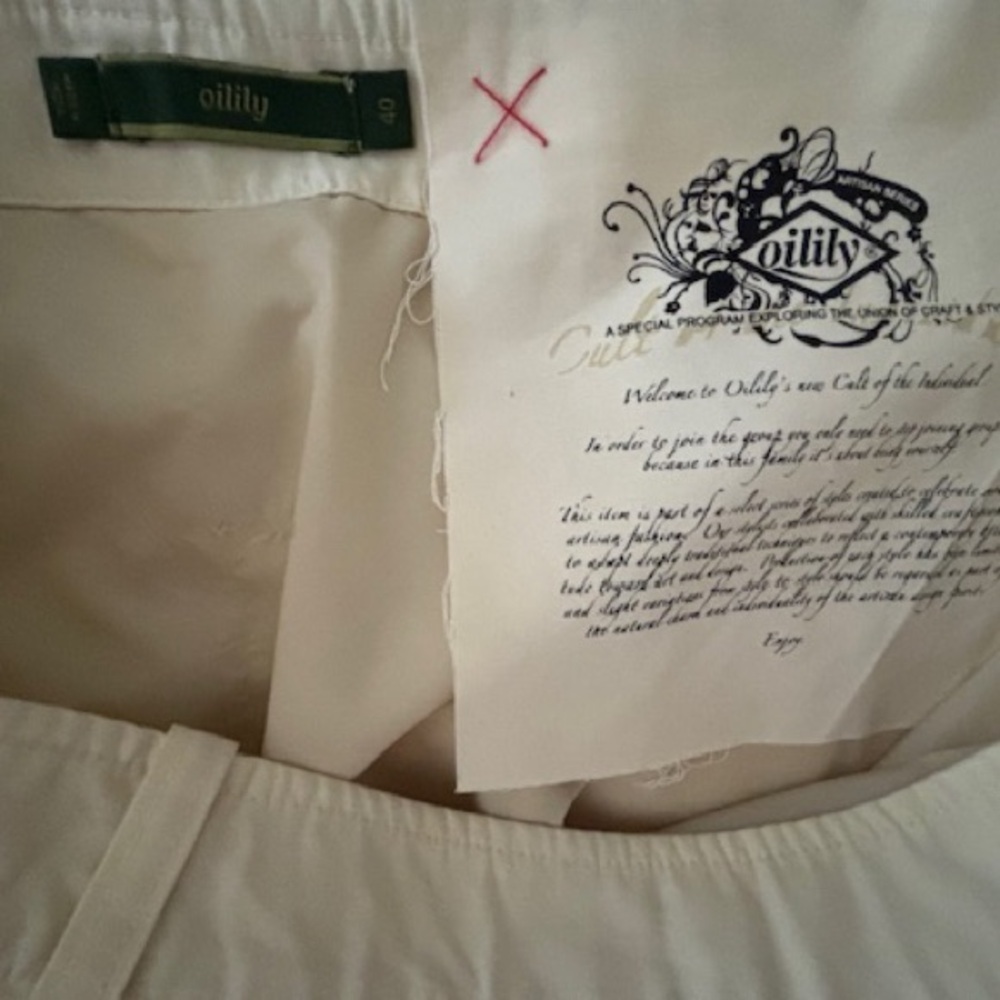 Oilily Cream A-Line Skirt - US size 8. Brand new, never worn. - Picture 5 of 5